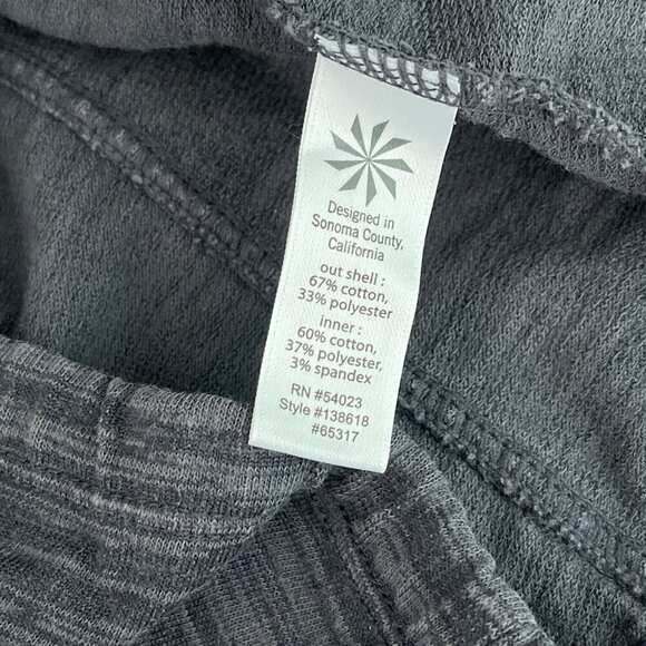 Athleta Tiger Terry Zip-Up Hoodie Heathered Gray Cinch Waist Sweatshirt Women XS - Picture 8 of 13